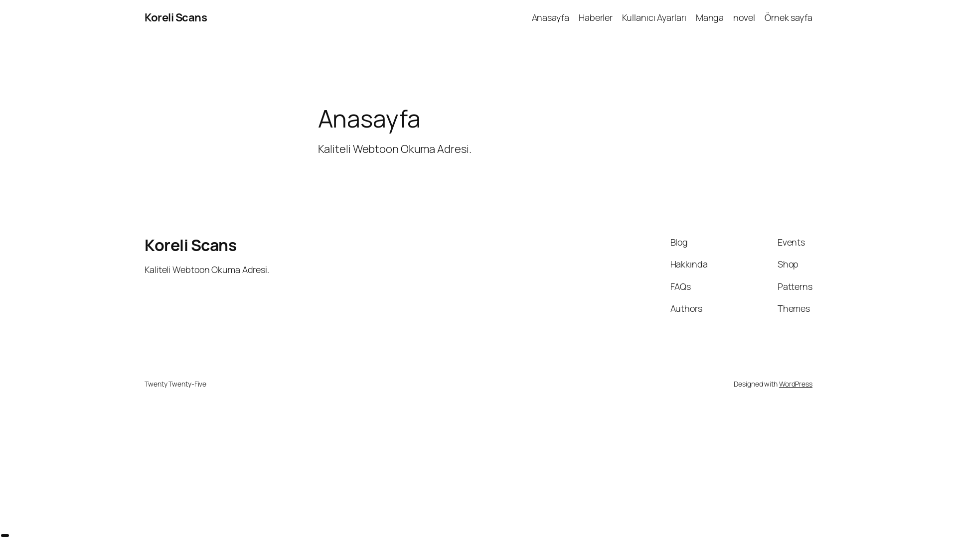 website screenshot of https://koreliscans.net/
