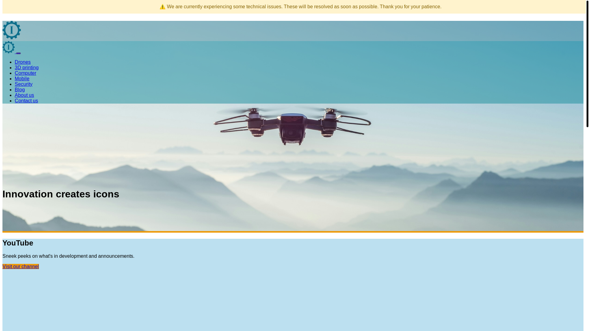 website screenshot of https://iconindustrieswebsite.pages.dev/