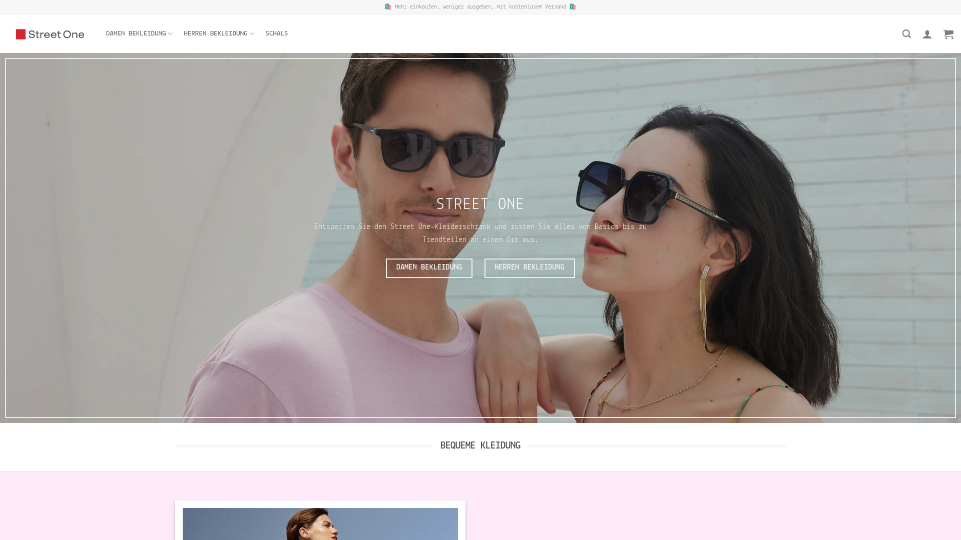 website screenshot of https://streetonekleidungrabatt.com/