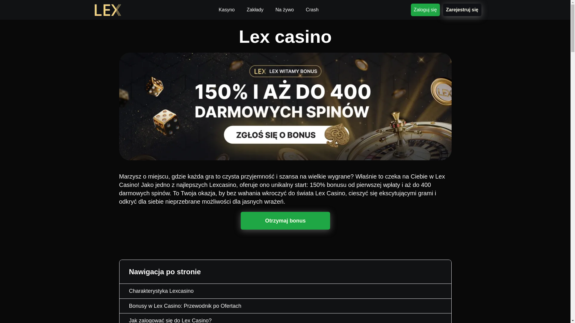 website screenshot of https://lexcasino-org-pl-10884.pages.dev/