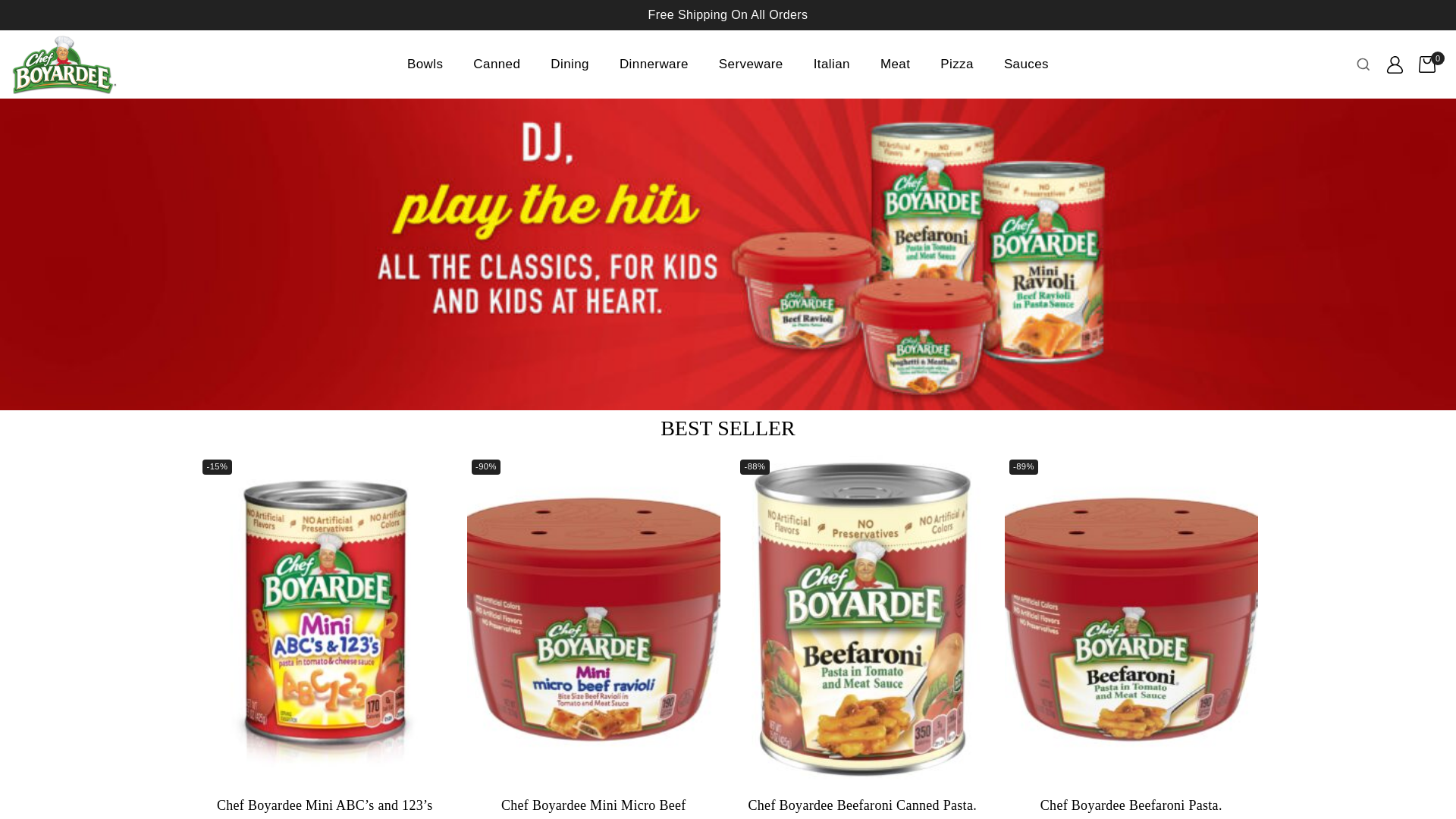 website screenshot of https://chefboyardeeus.com/