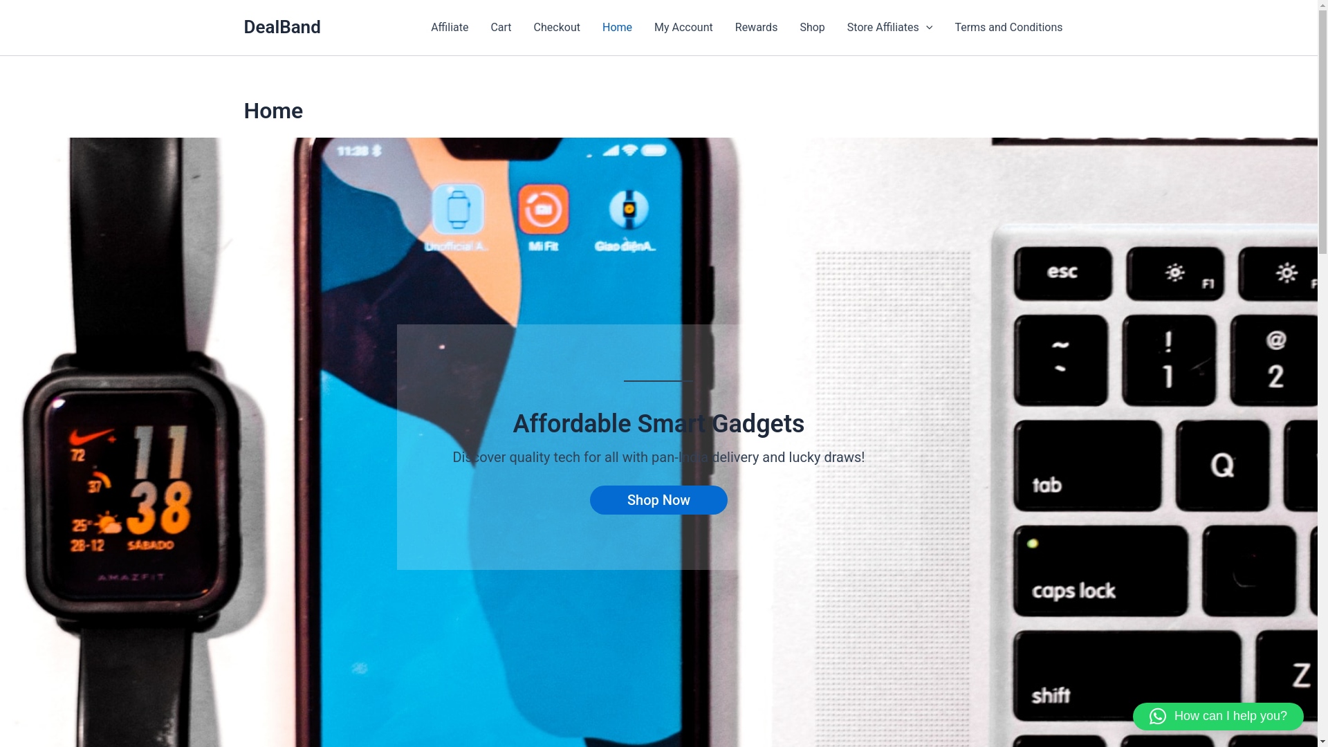 website screenshot of https://dealband.in/