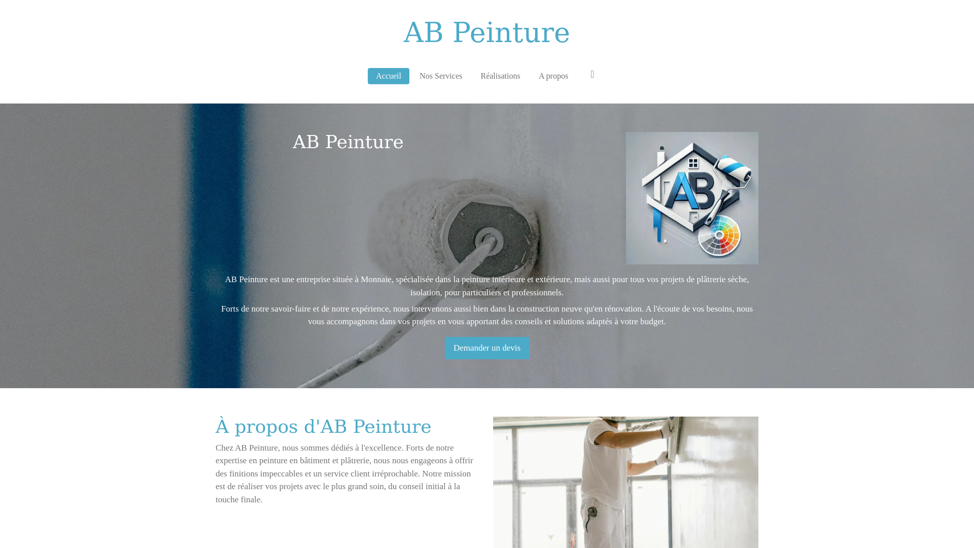 website screenshot of https://abpeinture.site/