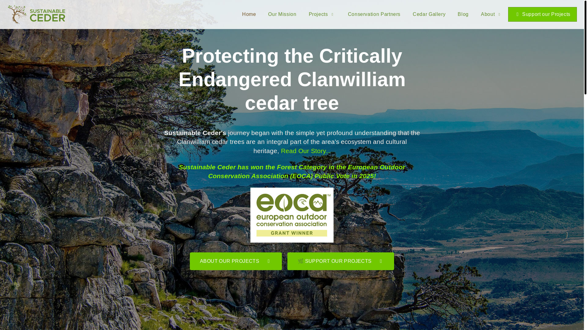 website screenshot of https://sustainableceder.xyz/