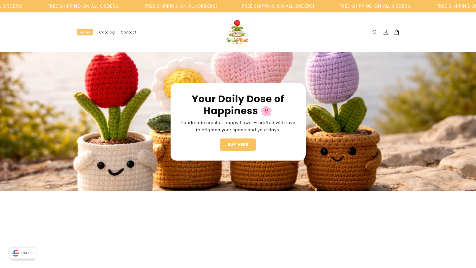 website screenshot of https://smileplant.store/