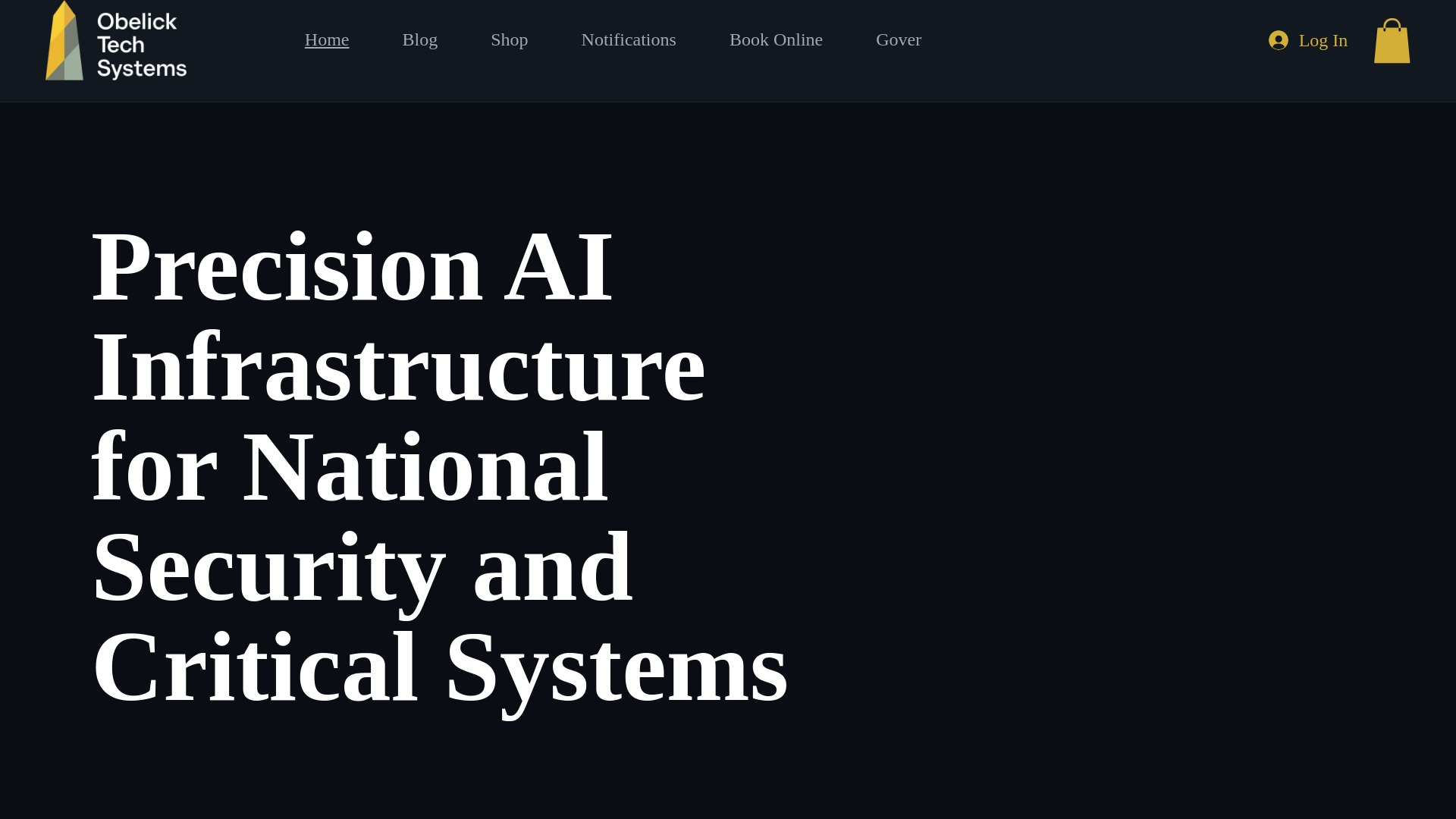 website screenshot of https://obelisktechsystems.net/