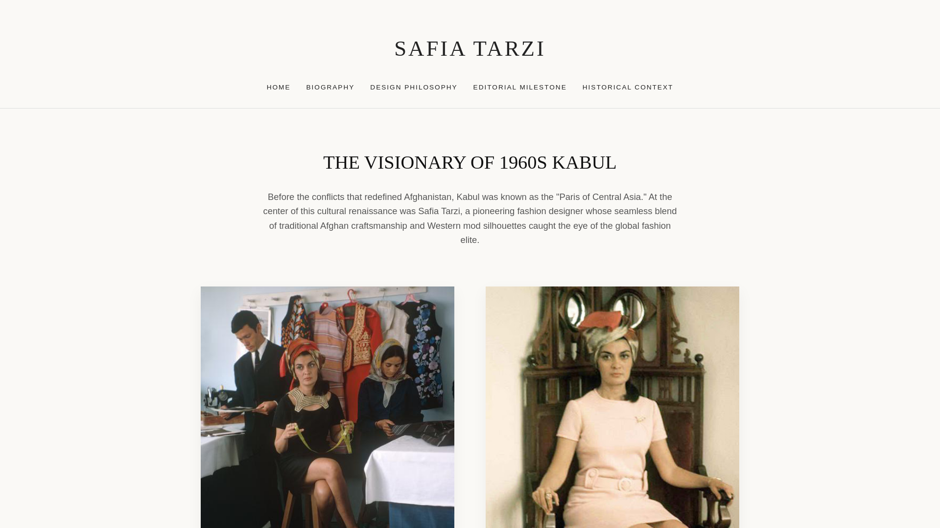 website screenshot of https://safiatarzi.com/