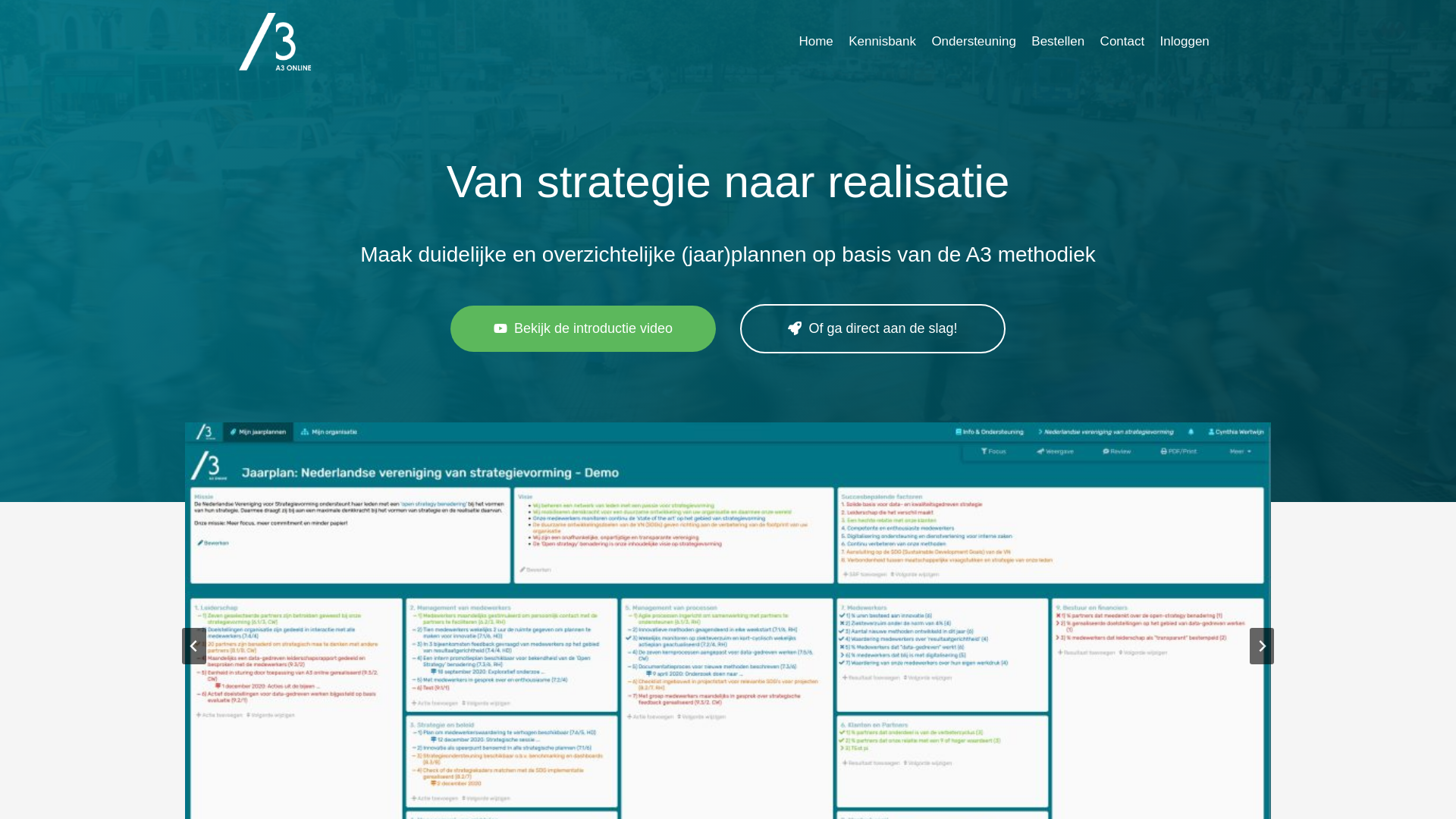 website screenshot of https://a3online.nl/