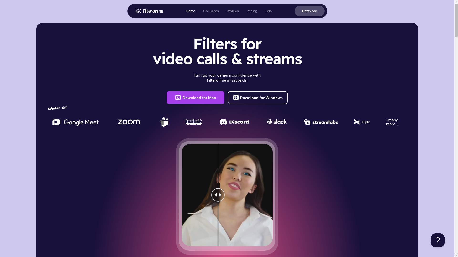 website screenshot of https://www.filteronme.com/