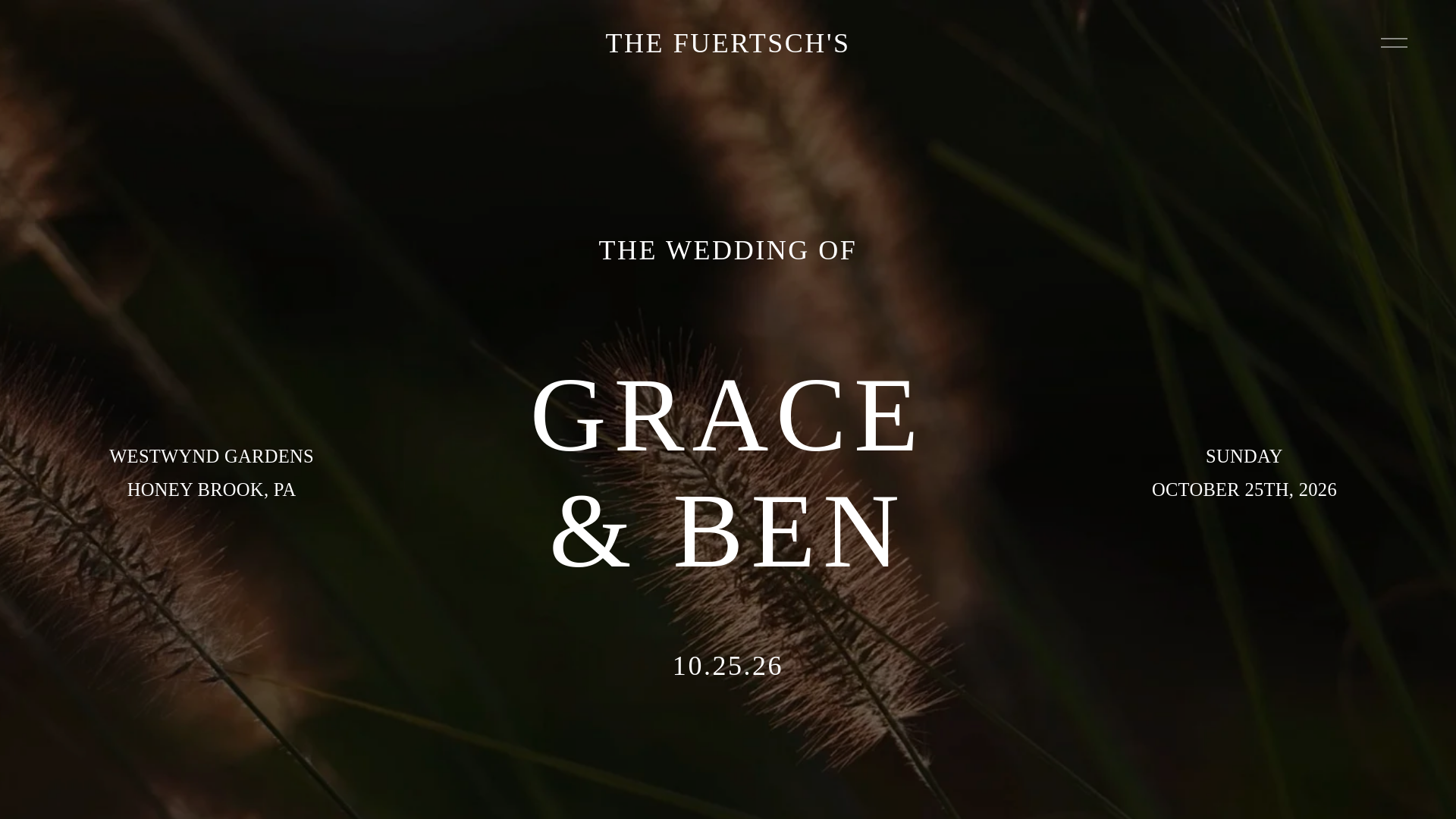 website screenshot of https://gracexben.com/