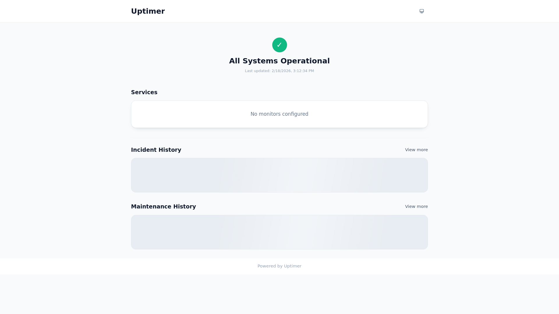 website screenshot of https://uptimer-84t.pages.dev/