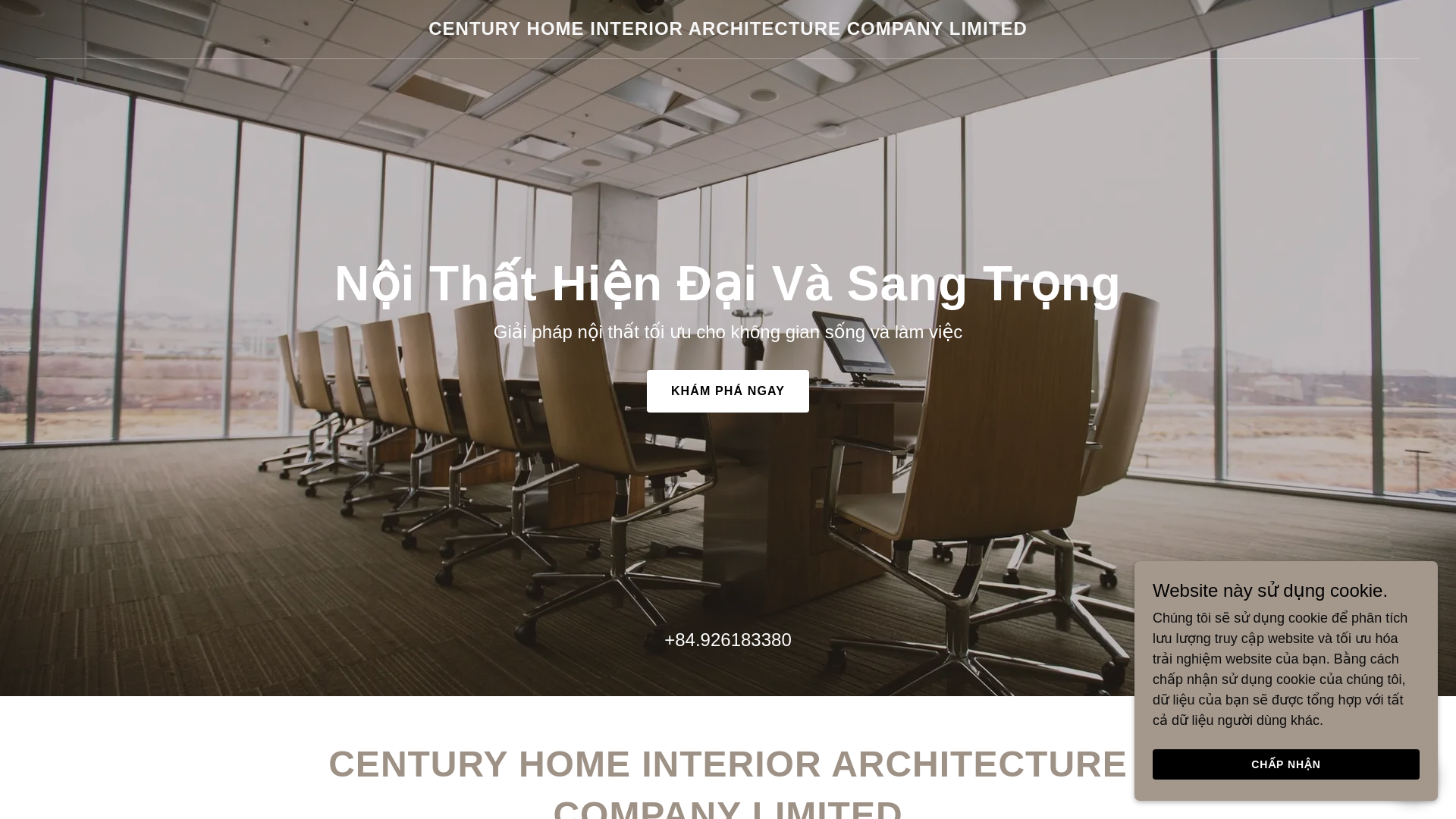 website screenshot of https://centuryhome.homes