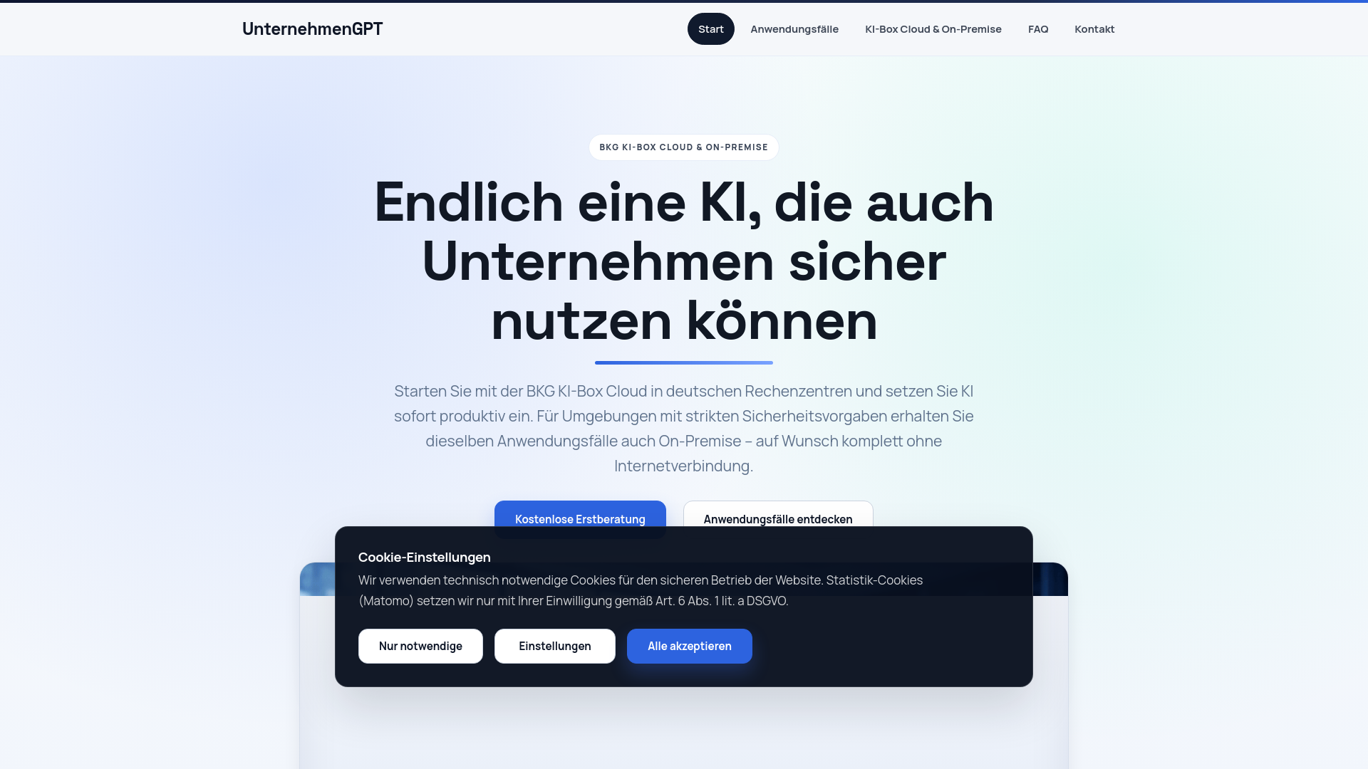 website screenshot of https://unternehmen-gpt.de