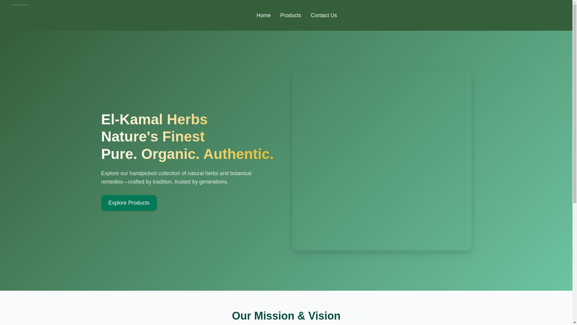 website screenshot of https://elkamal-herbs.com/