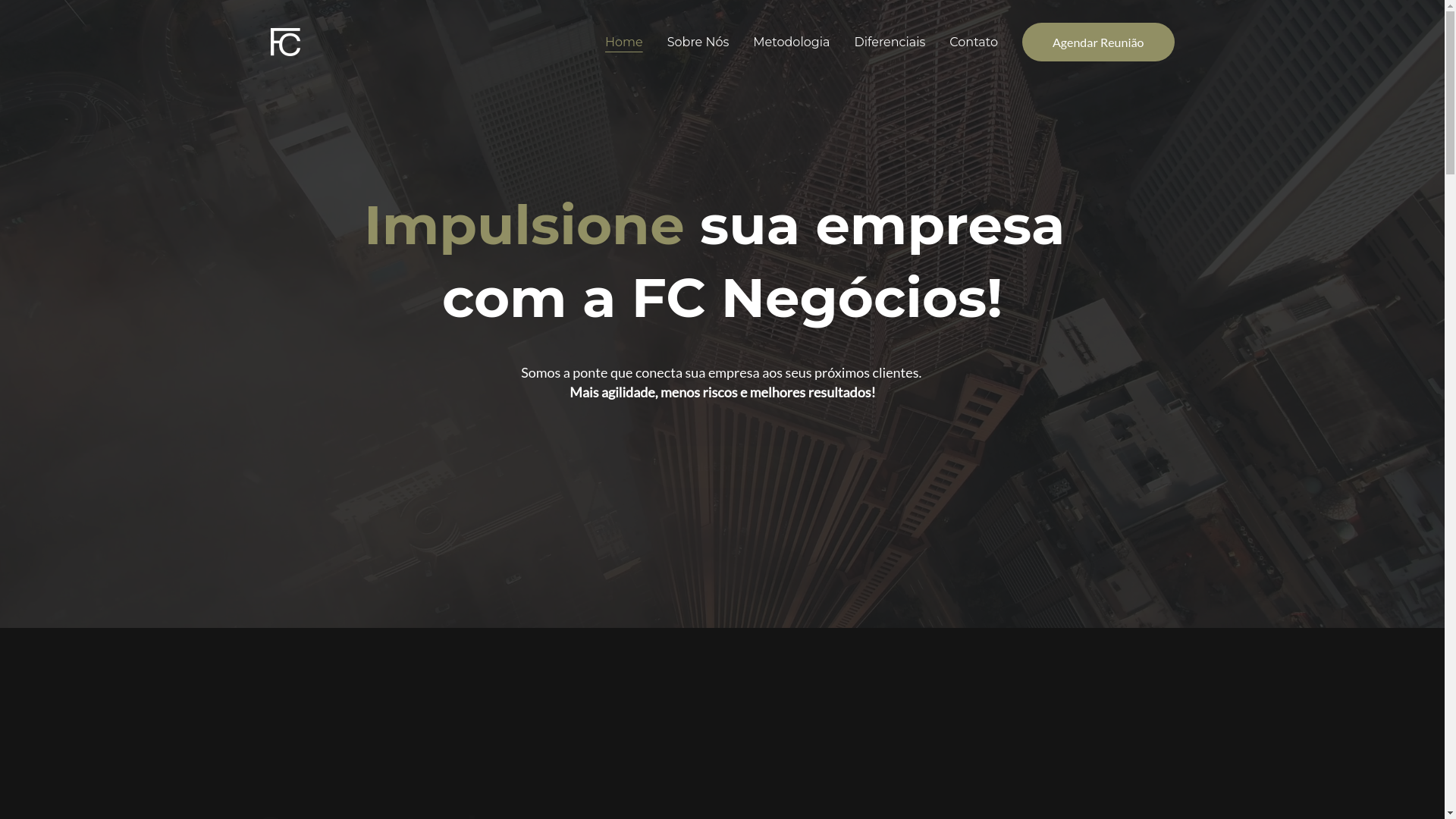 website screenshot of https://fcintermediacoes.com.br/