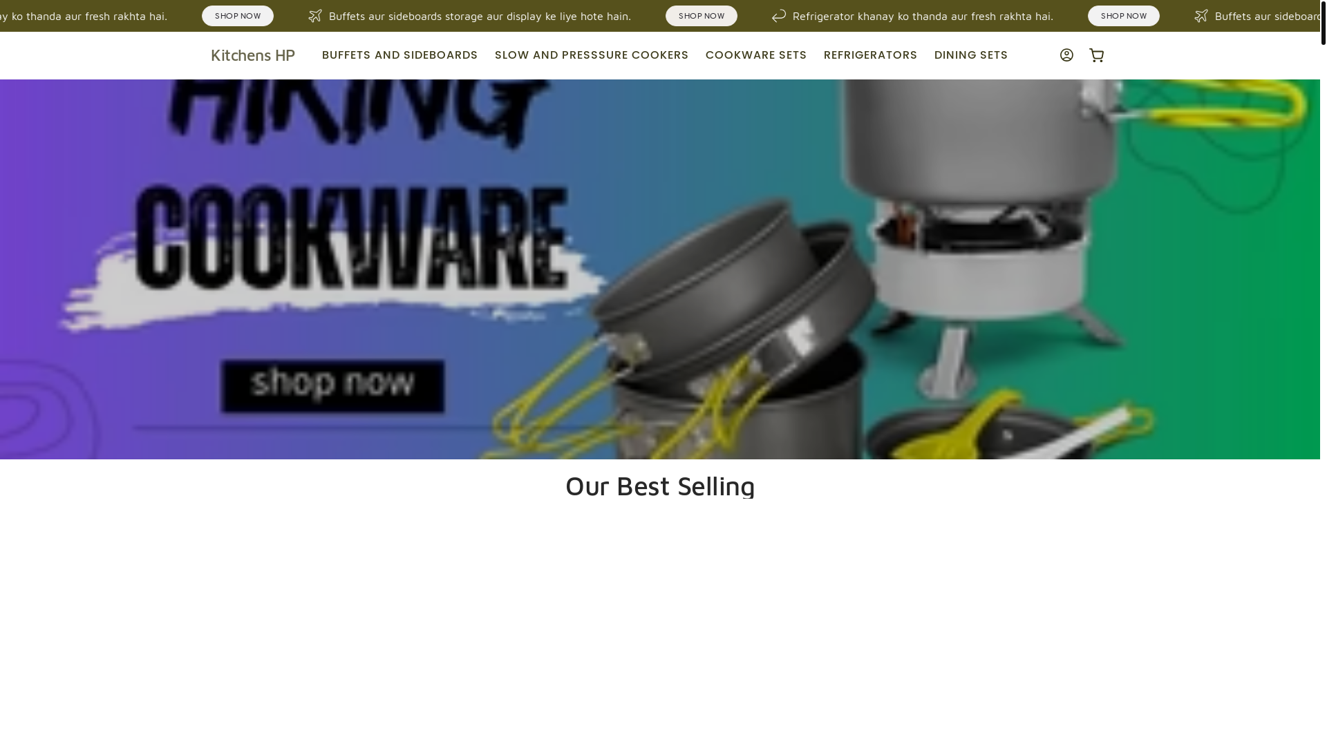 website screenshot of https://kitchenthp.shop/