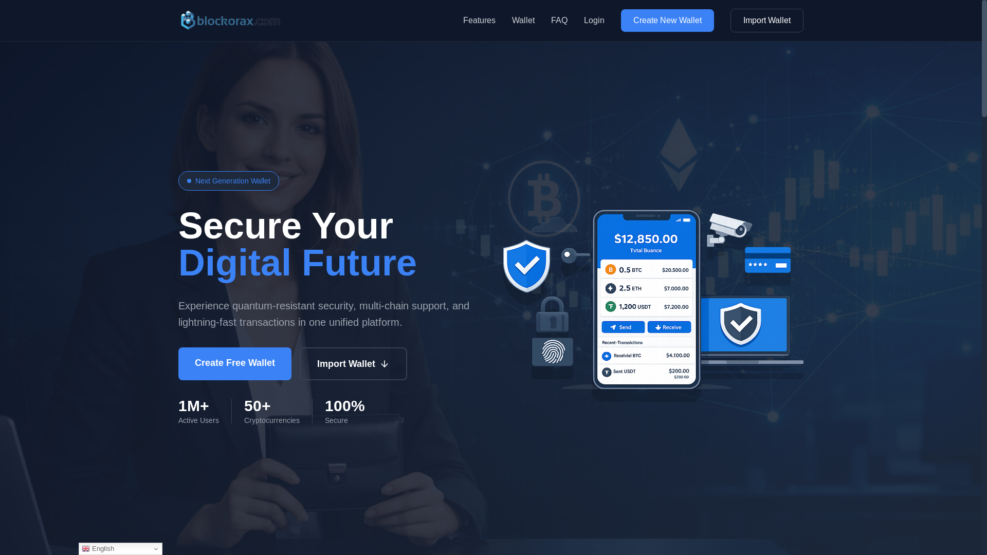 website screenshot of https://blockorax.com/