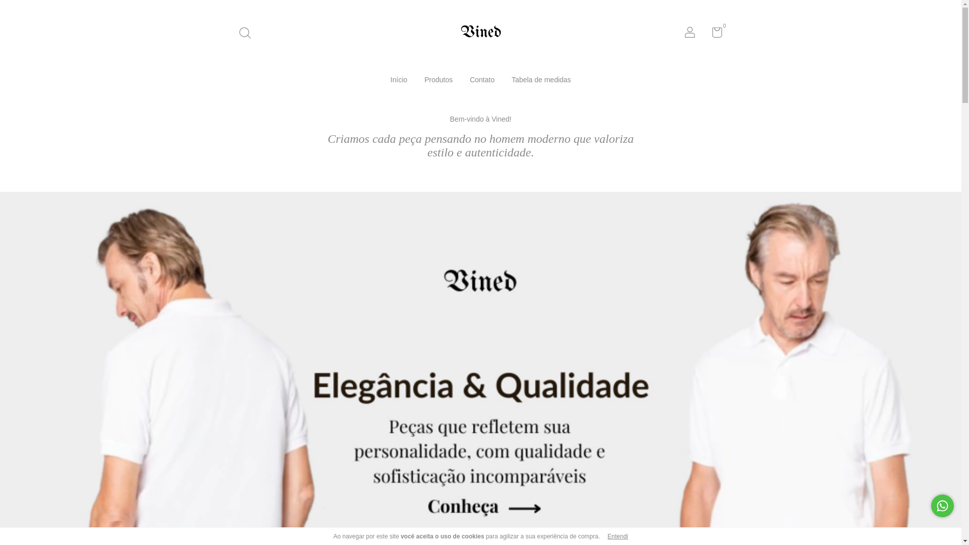website screenshot of https://vinedstore.com.br/