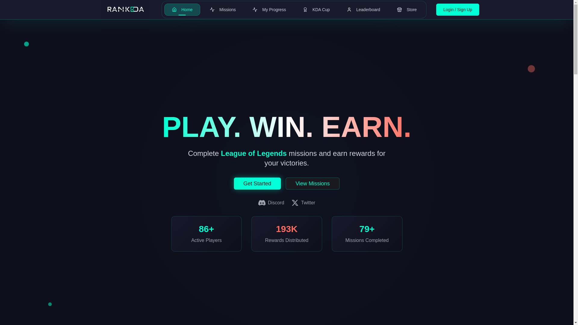website screenshot of https://rankda.gg/
