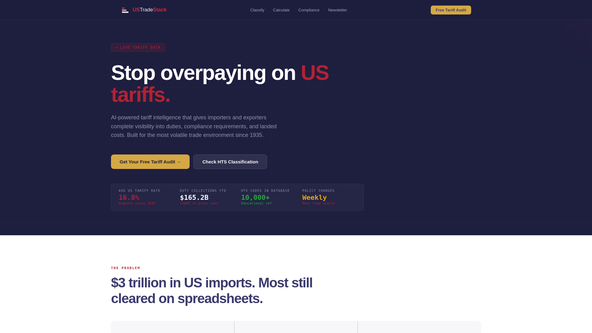 website screenshot of https://ustradestack.ai