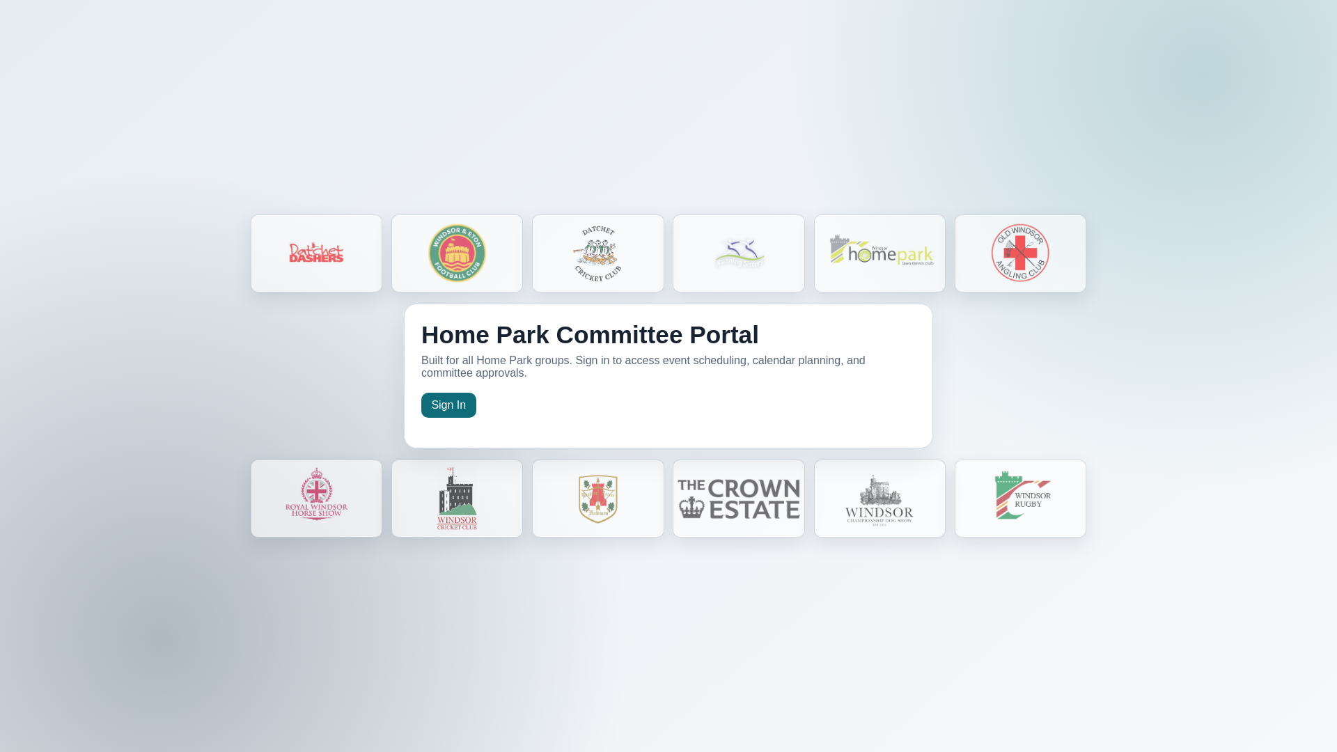 website screenshot of https://homeparksports.com