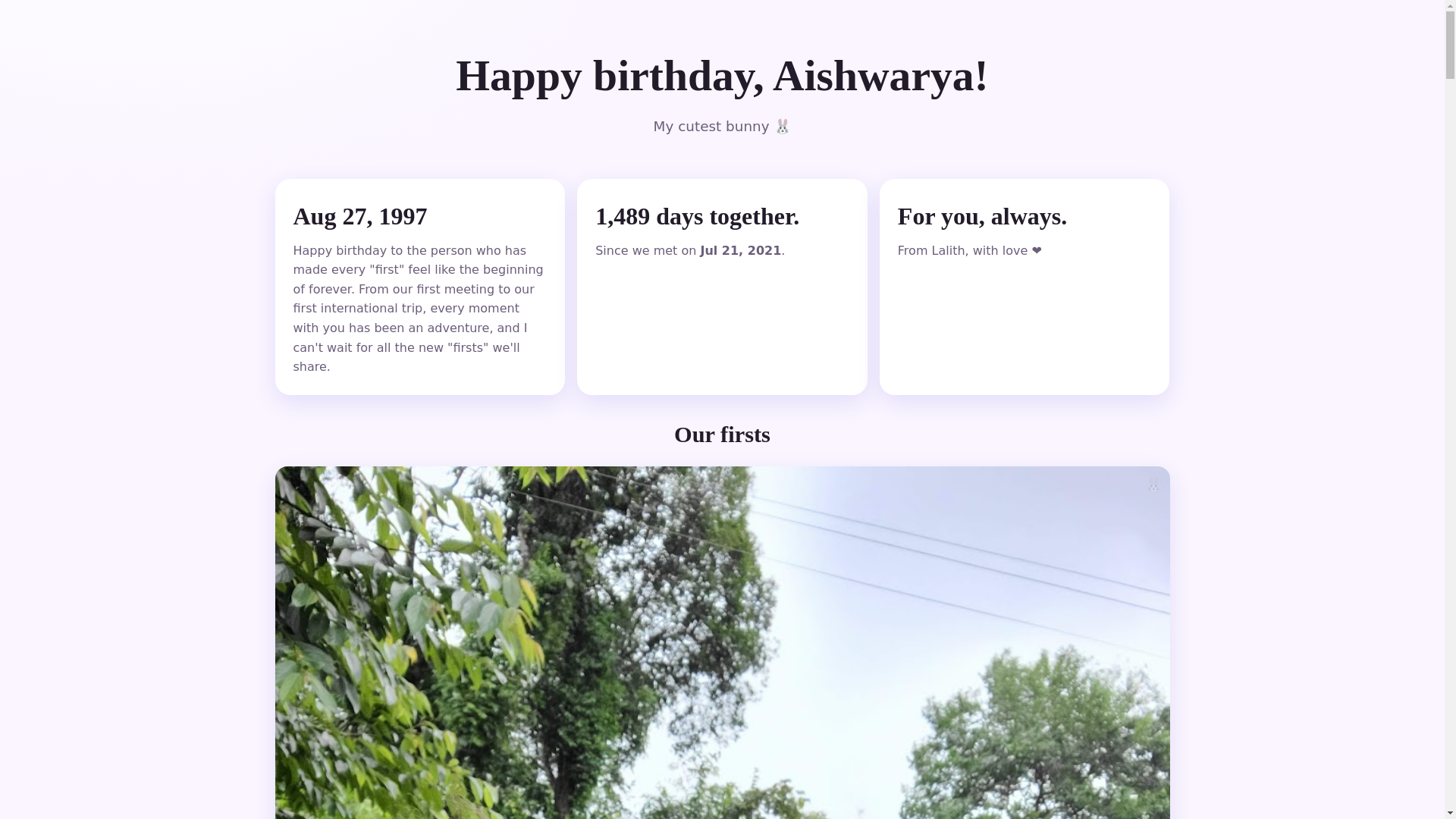 website screenshot of https://aishwarya-bday.pages.dev/