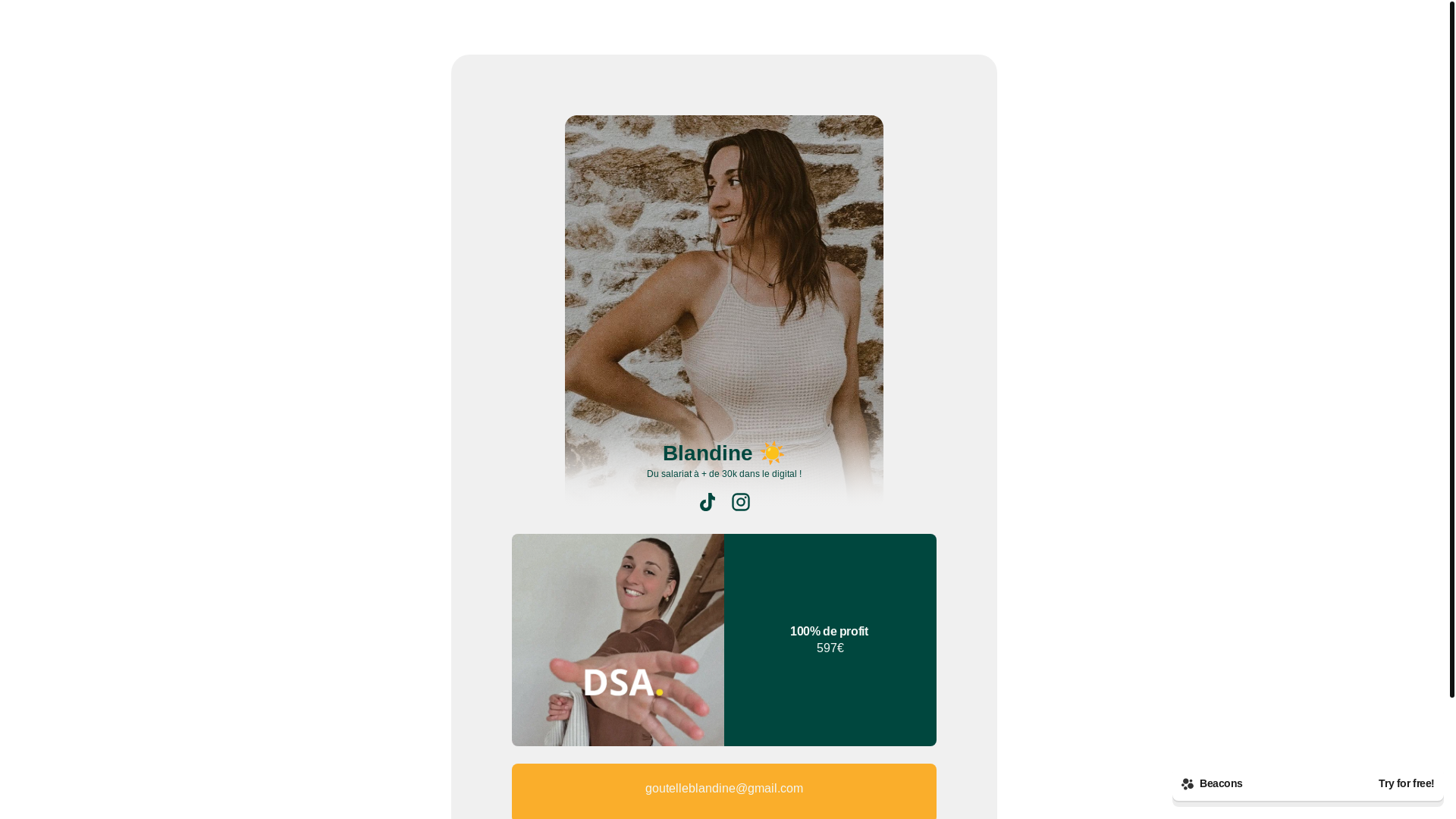 website screenshot of https://blandinegtl.com/