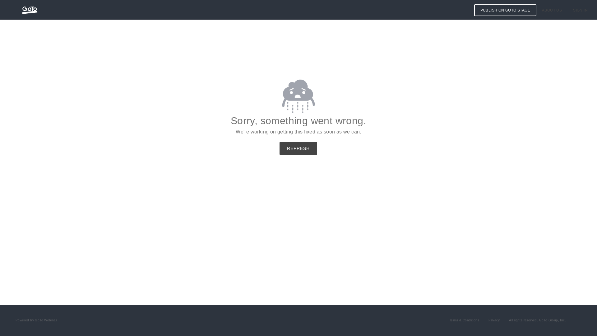 website screenshot of https://www.gotostage.com/channel/163f462f1ddc4e4c8efab2b765945fff