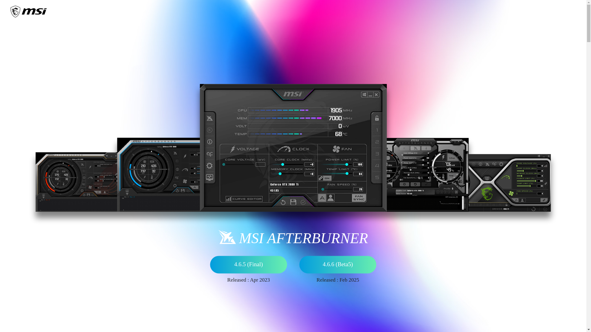 website screenshot of https://www.msi.com/Landing/afterburner/graphics-cards