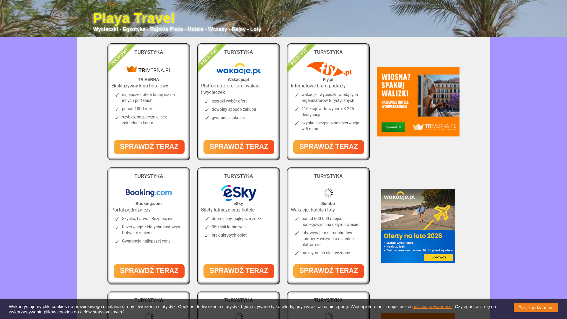 website screenshot of https://corsltravel.pl/