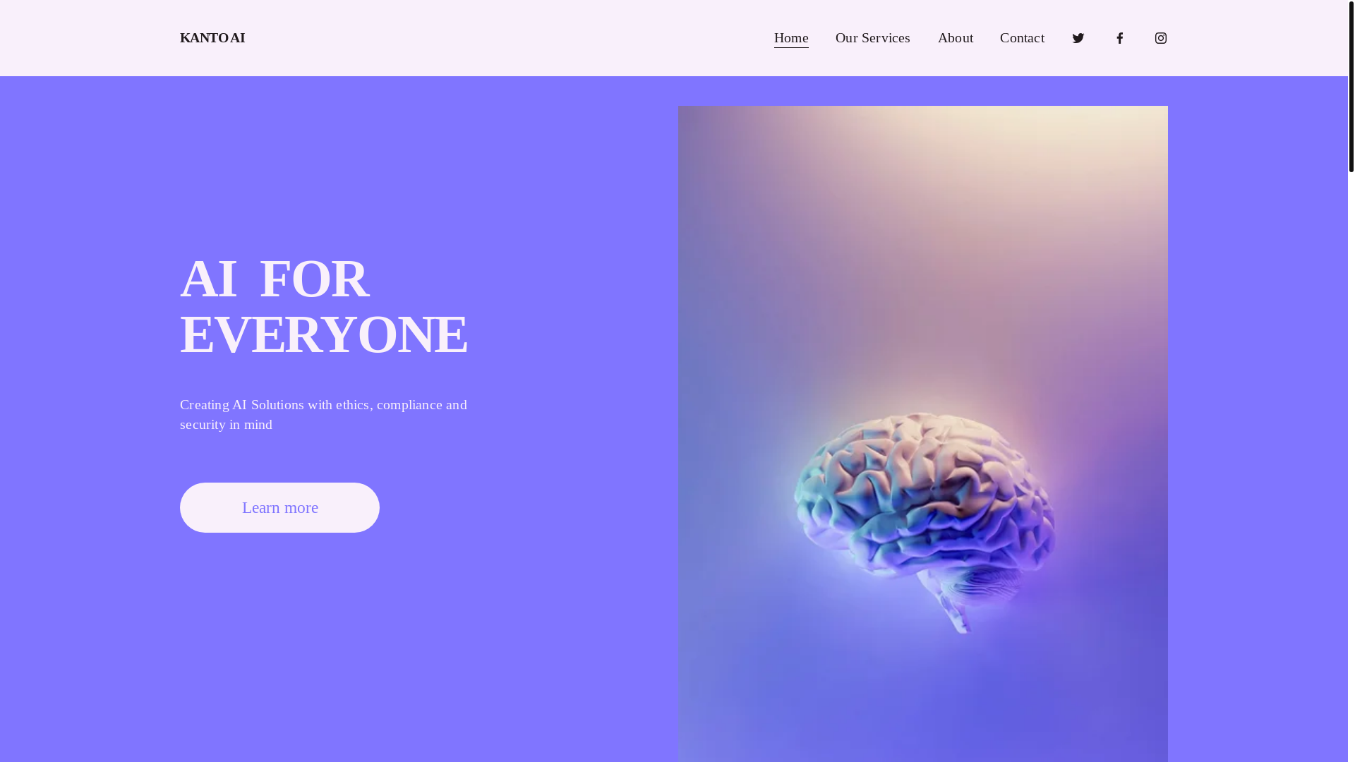 website screenshot of https://kantoai.com/