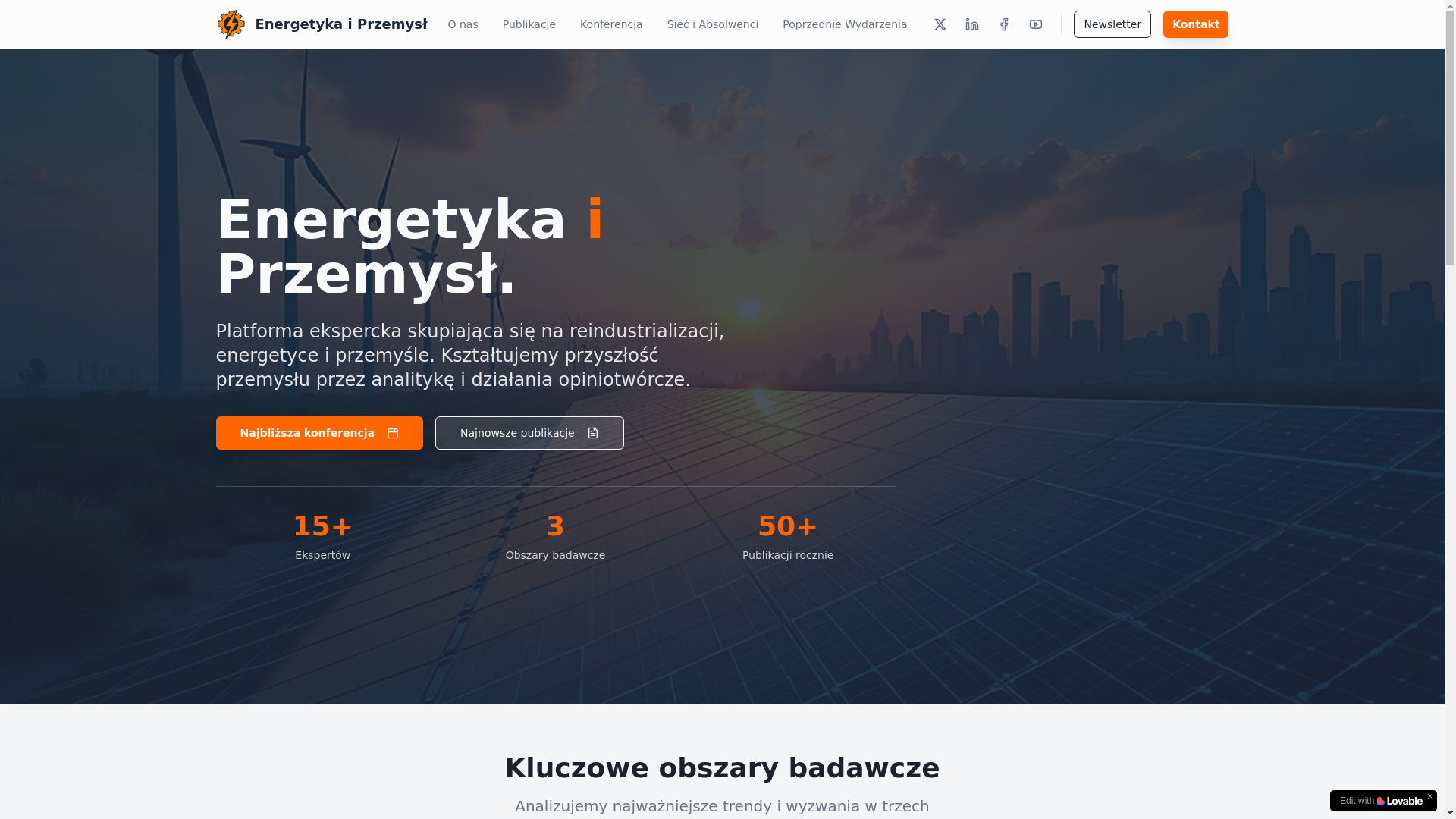 website screenshot of https://energetykaiprzemysl.com/