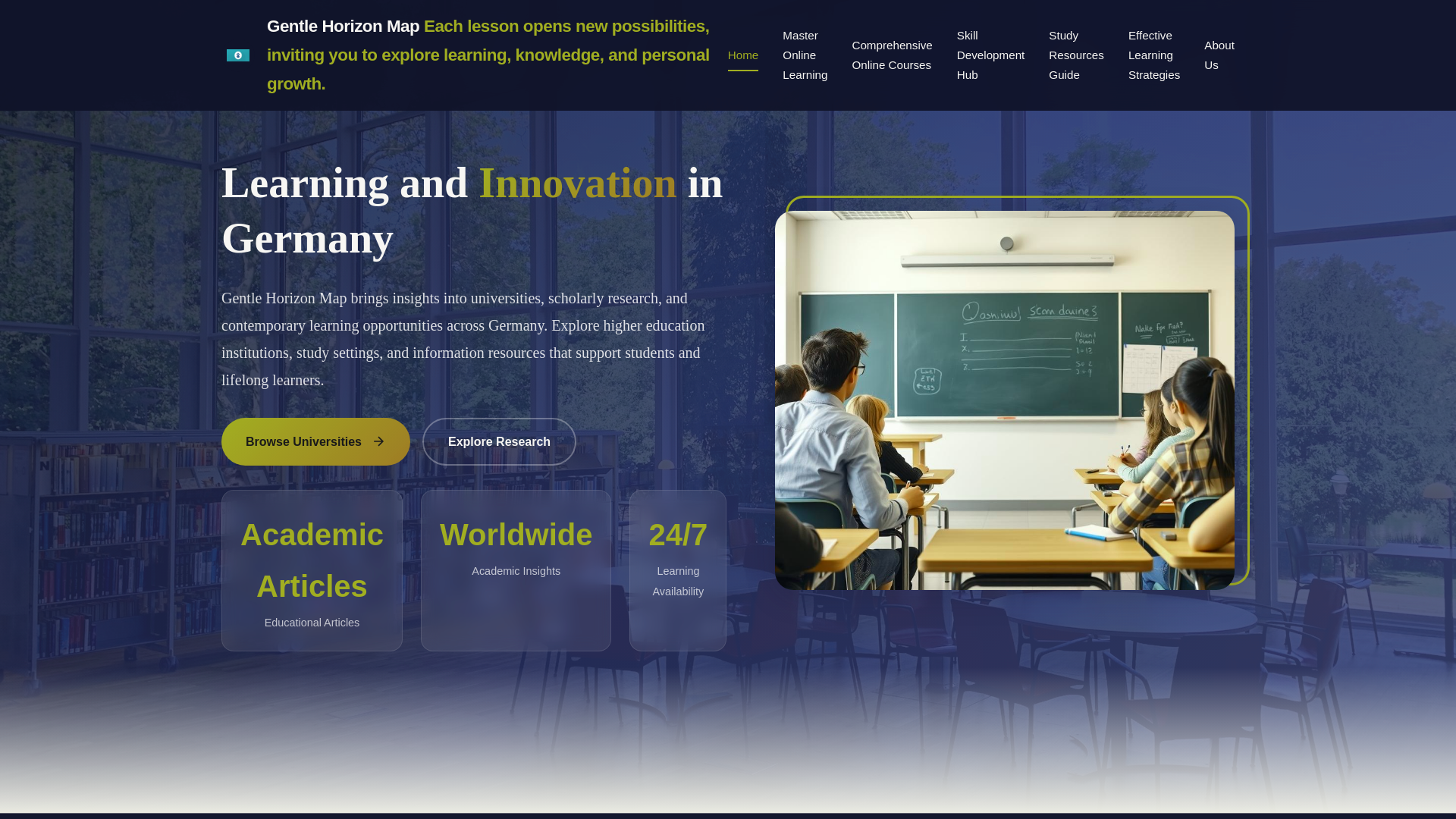 website screenshot of https://gentlehorizonmap.digital/