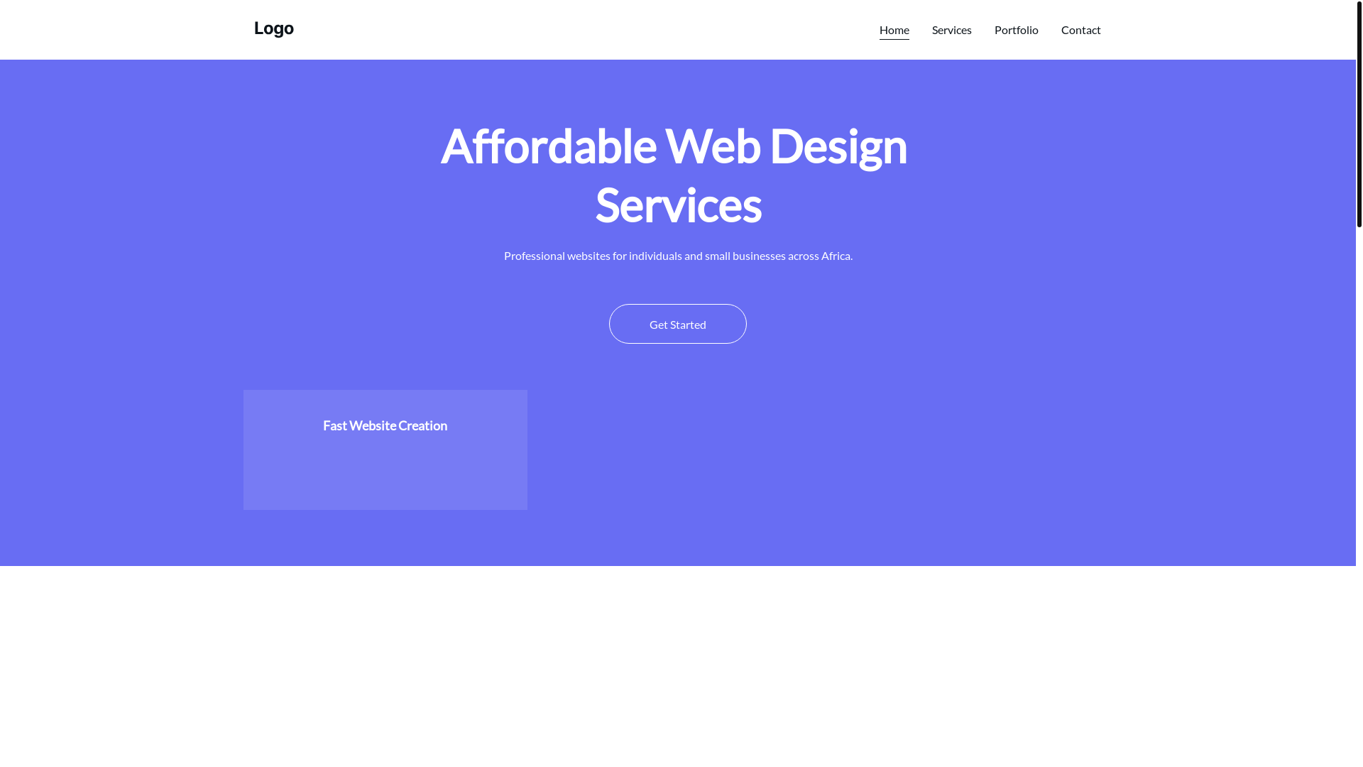 website screenshot of https://webdesignersafrica.com/
