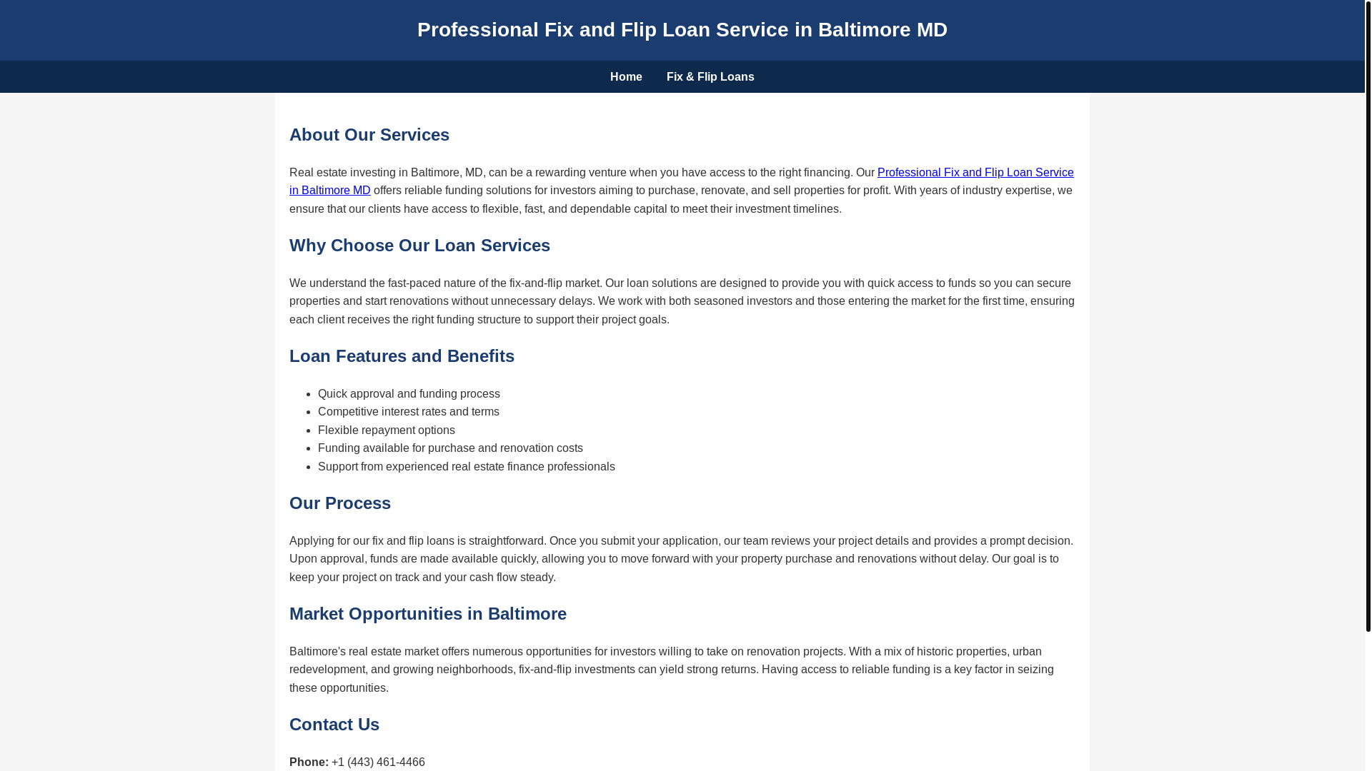 website screenshot of https://best-fix-and-flip-baltimore.pages.dev/