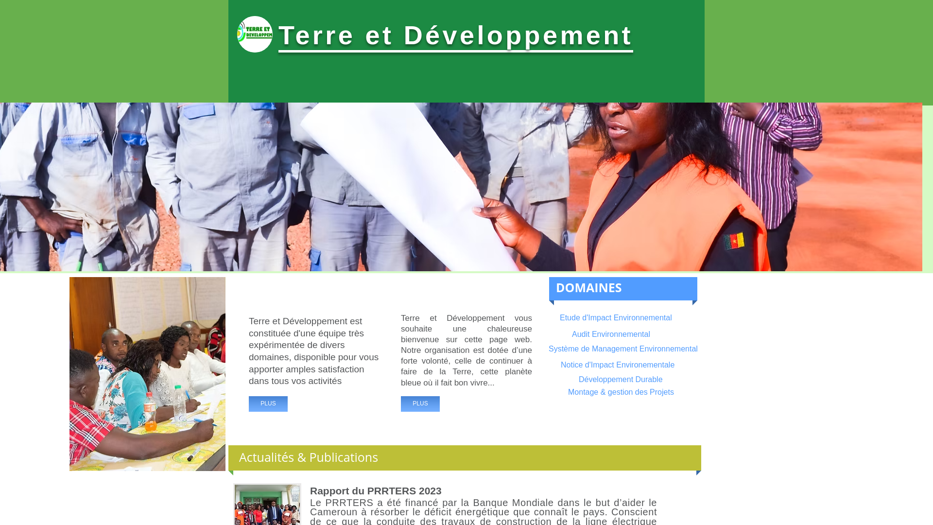 website screenshot of https://terredeve.com