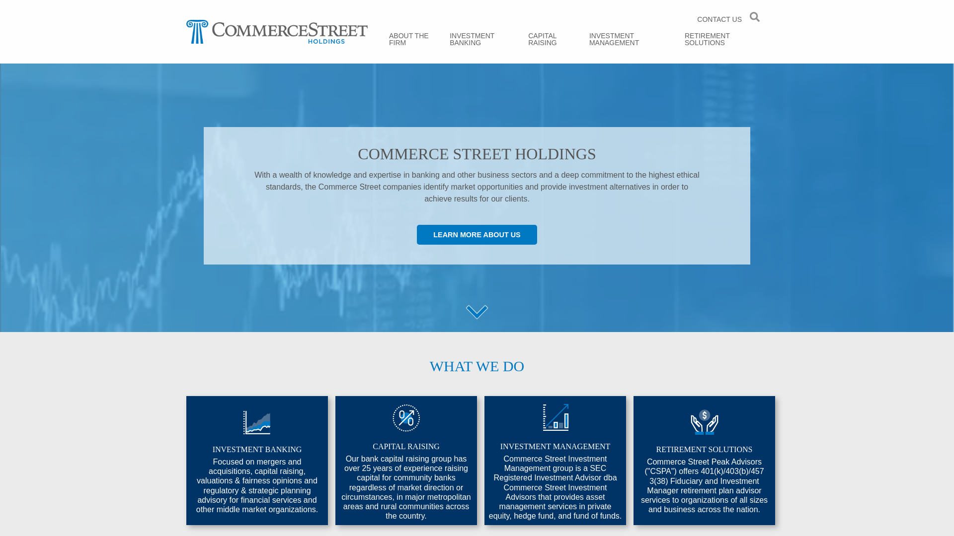 website screenshot of https://usecommercestreetcapital.com/