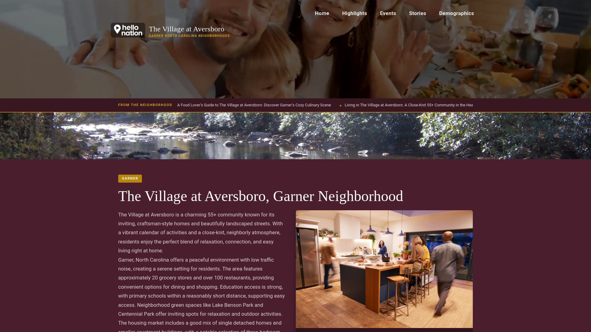 website screenshot of https://thevillageataversboroneighborhood.org/