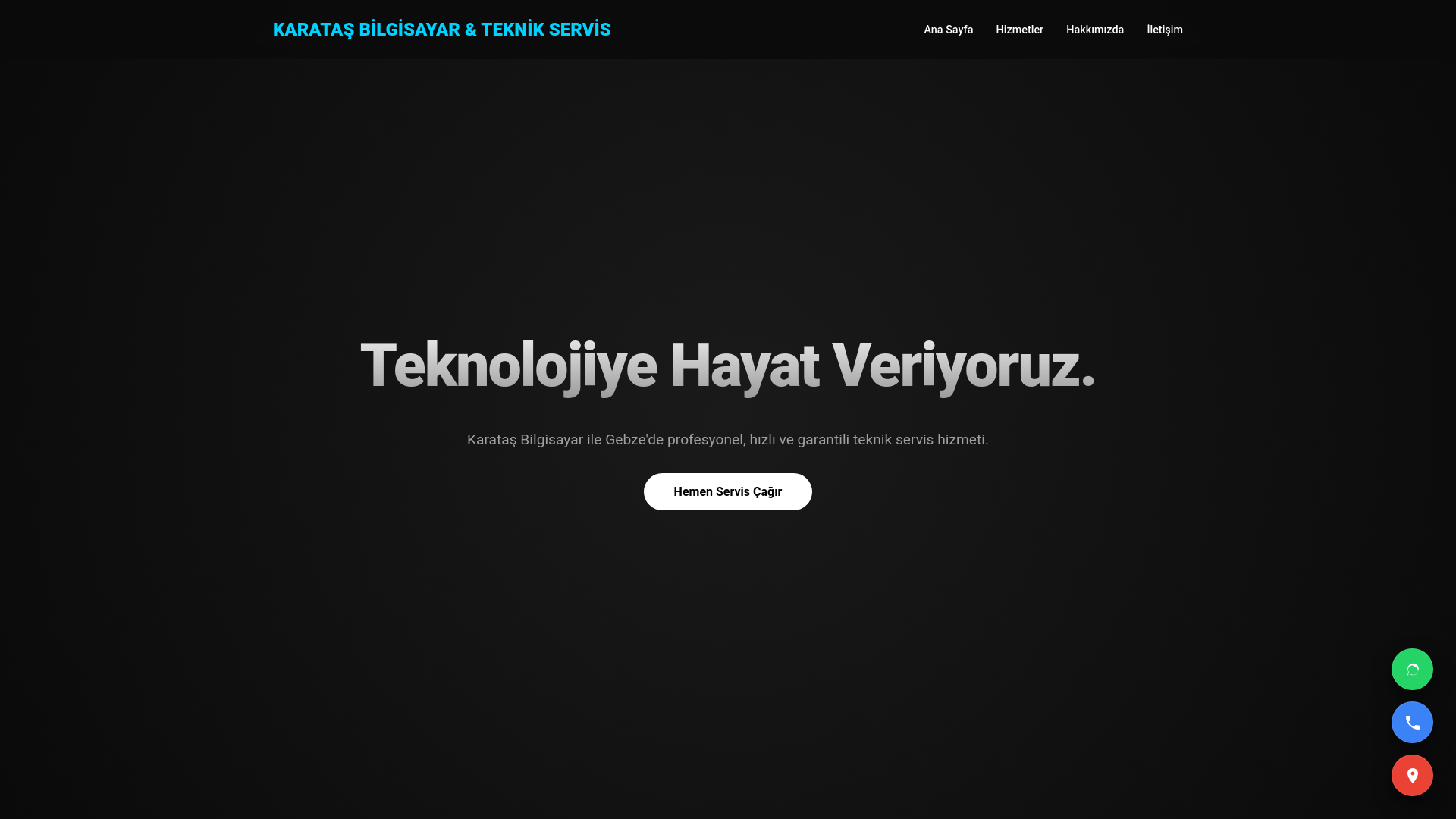 website screenshot of https://karatasbilgisayar1.pages.dev/