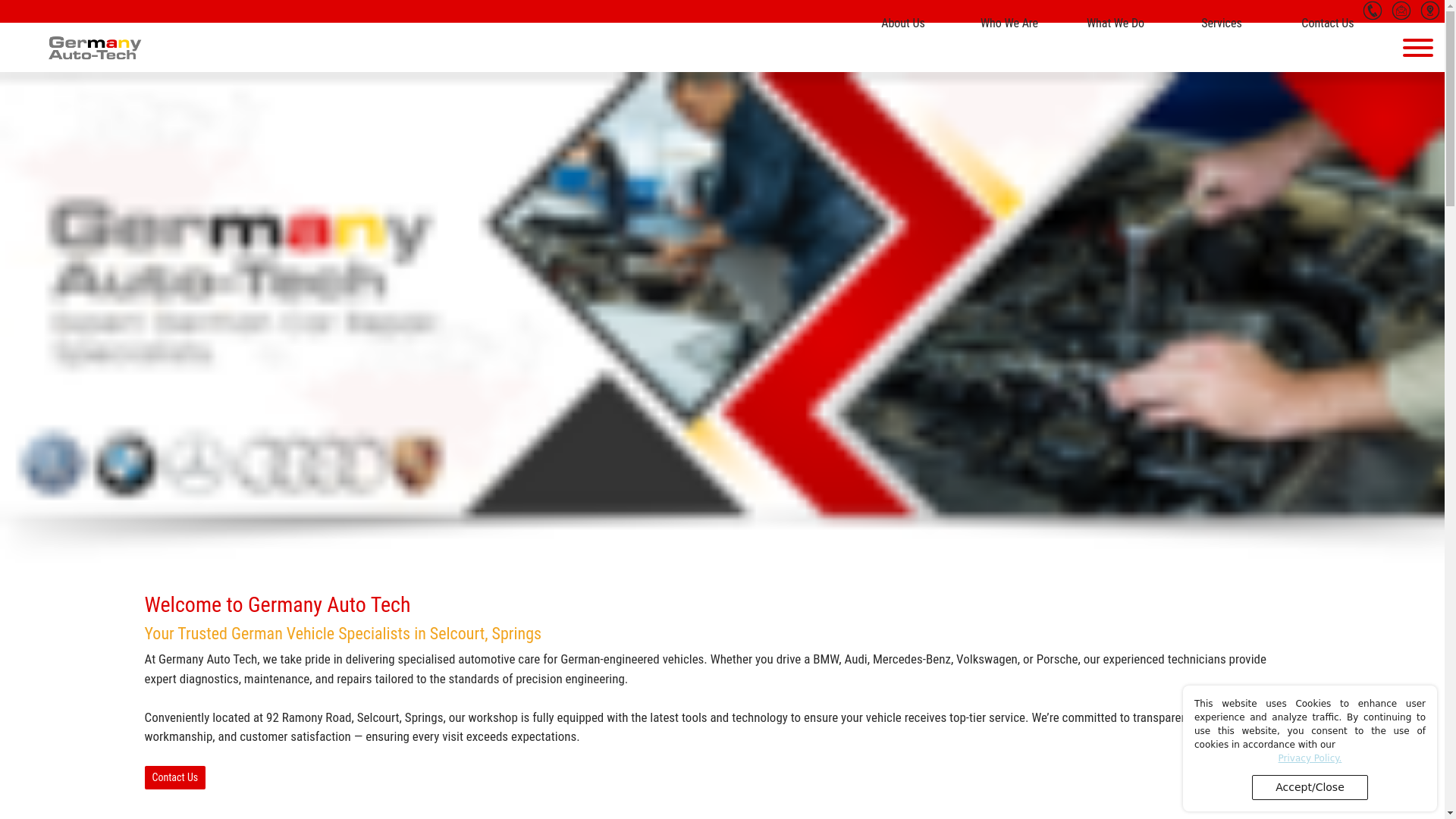 website screenshot of https://germany-autotech.co.za/