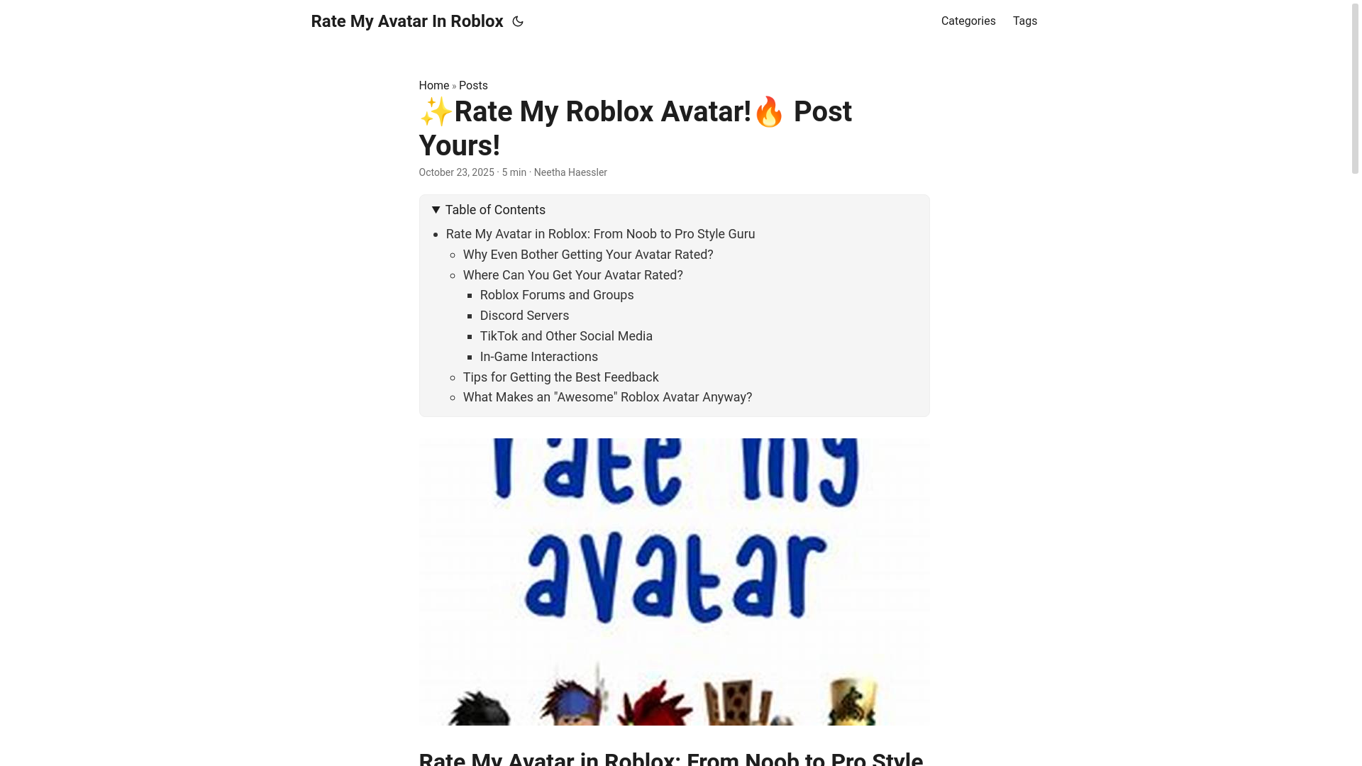 website screenshot of https://rate-my-avatar-in-roblox.pages.dev/