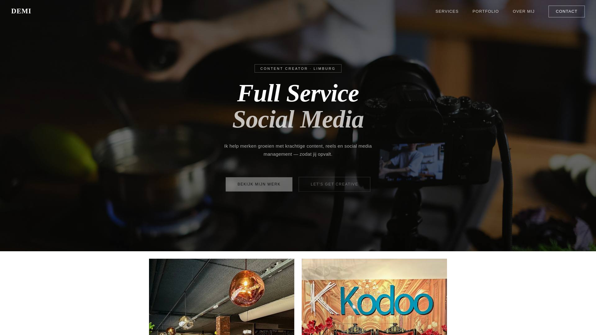 website screenshot of https://daymestudio.com/