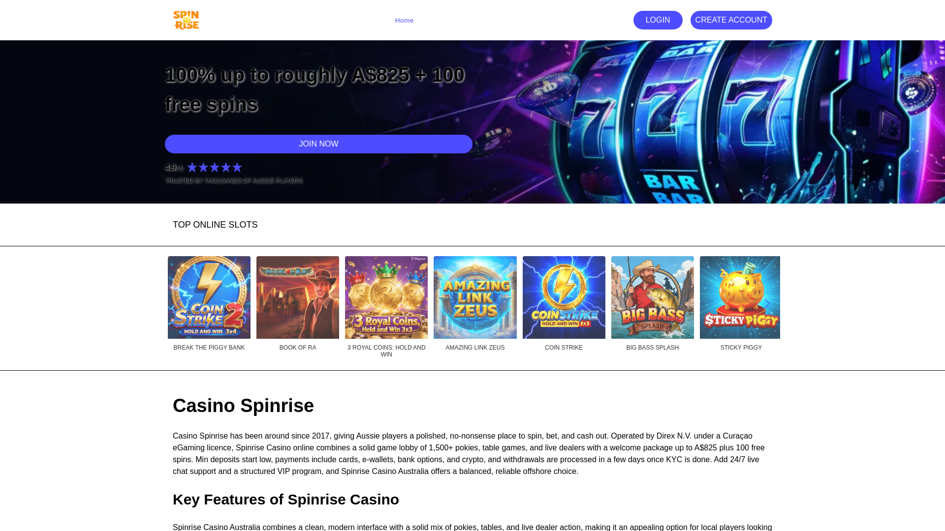 website screenshot of https://casinospinrise-au-net.pages.dev/