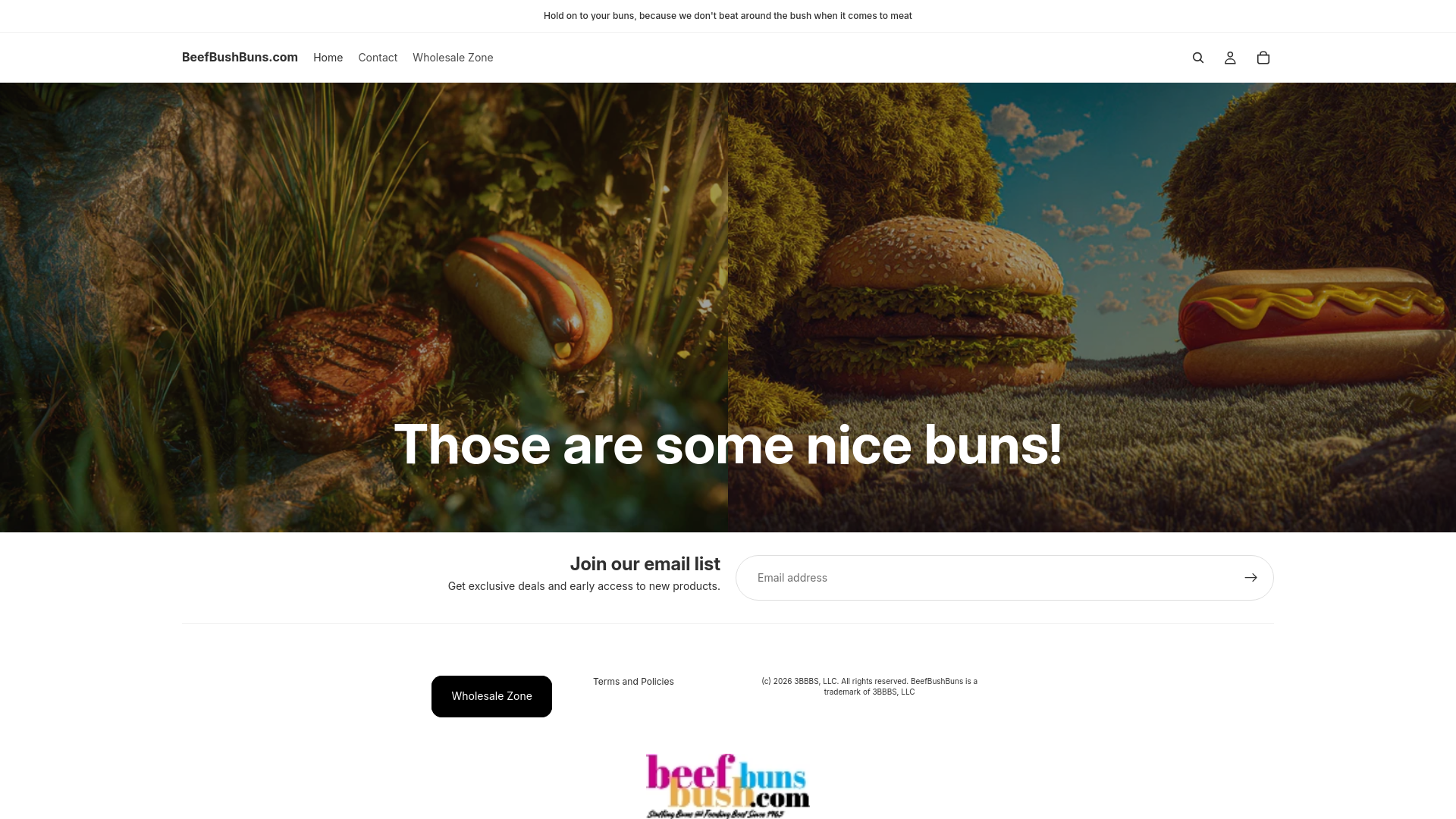 website screenshot of https://beefbushbuns.com/