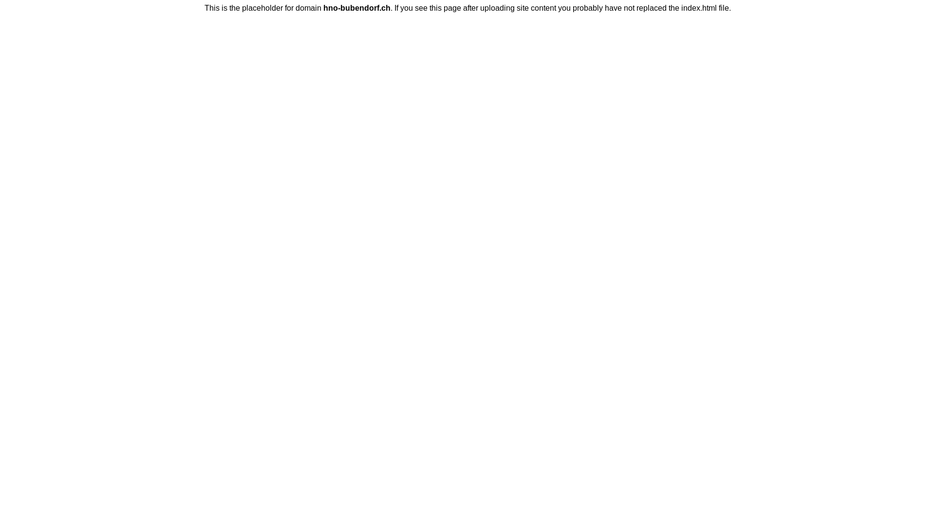 website screenshot of https://hno-bubendorf.ch/