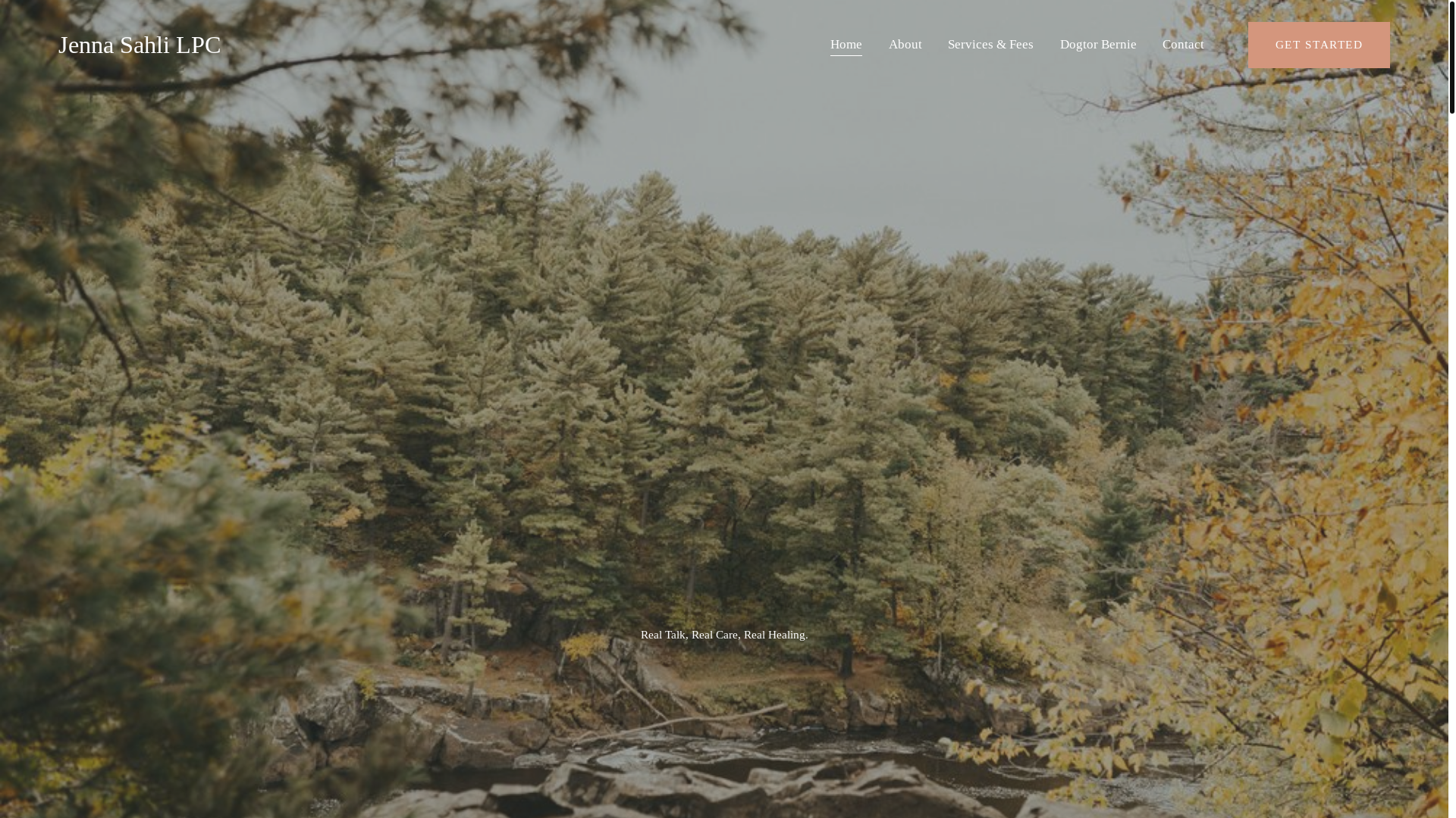 website screenshot of https://jennasahlilpc.com/
