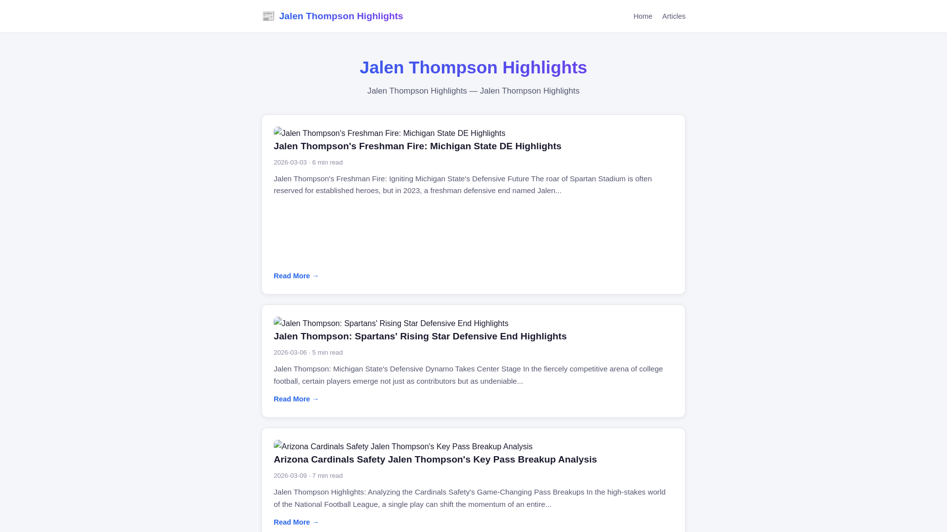 website screenshot of https://jalen-thompson-highlights.pages.dev/
