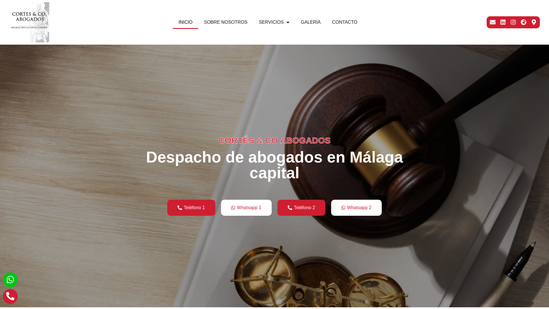 website screenshot of https://cys-cortescoabogados.com/