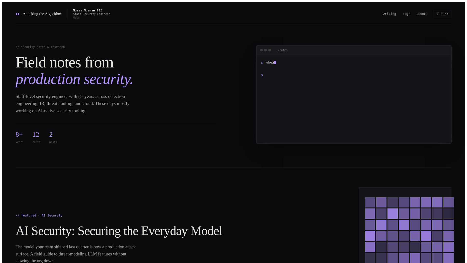website screenshot of https://attackthealgorithm.com/