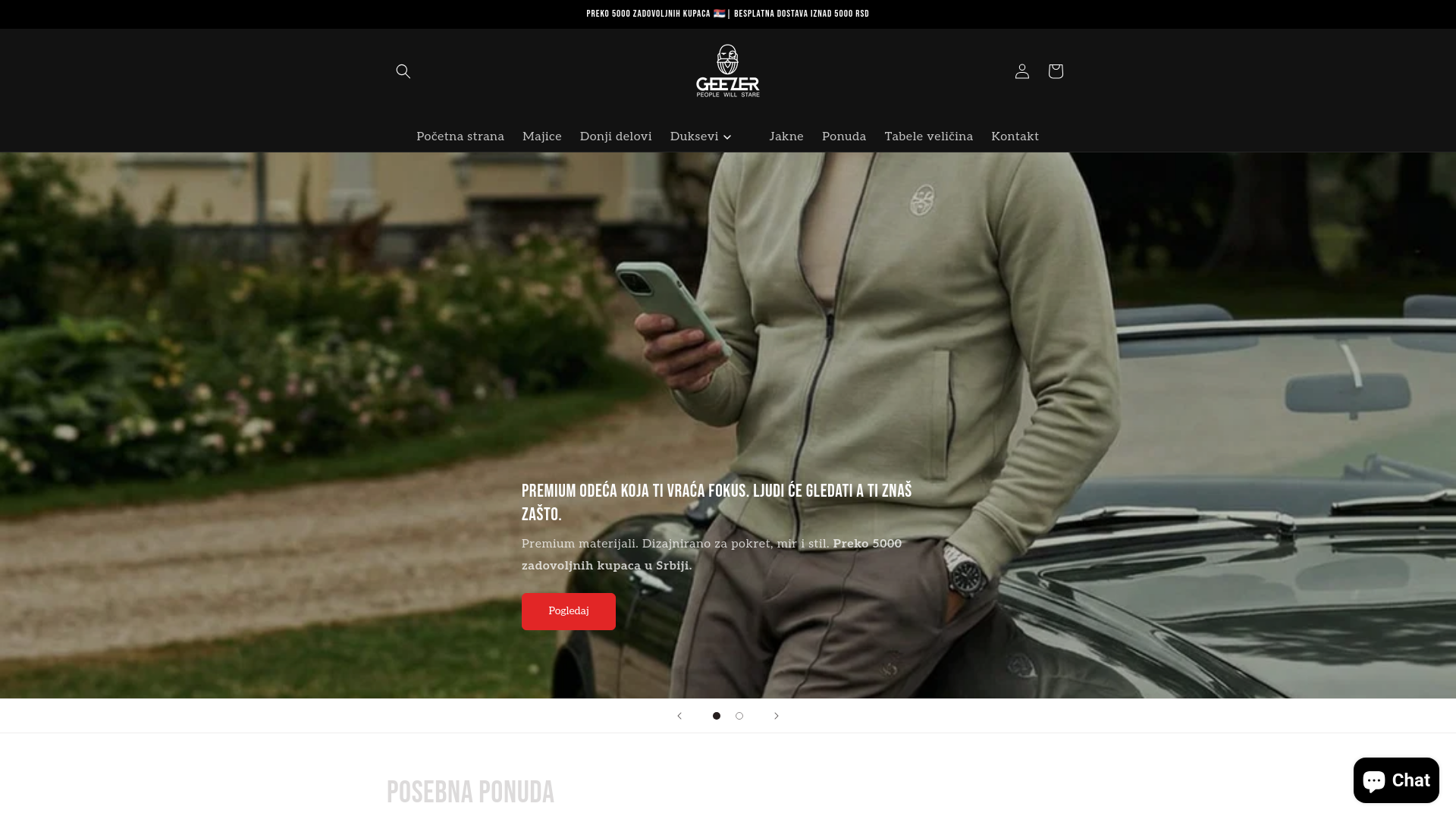 website screenshot of https://geezer-b2b.com/